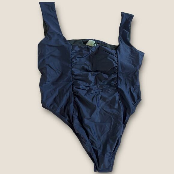 Navy blue one piece bathing suit size 22’ NWT - Picture 2 of 5